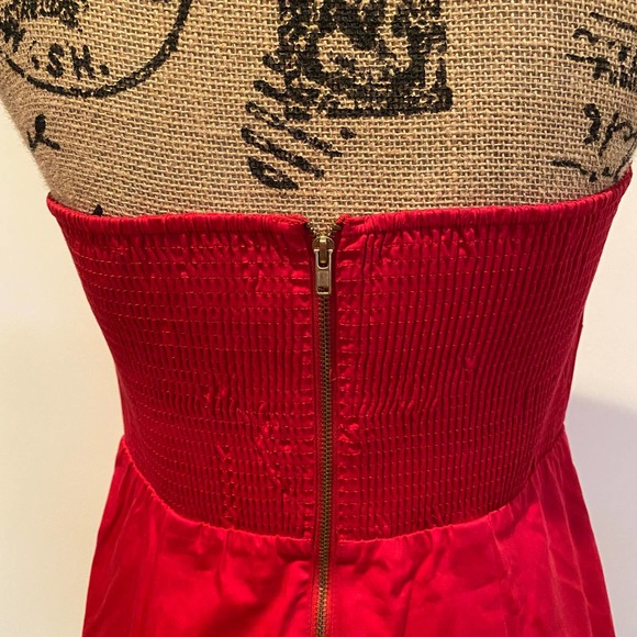 Free People Ruby Red Studded Strapless Full Back Zipper Mini Dress - Picture 4 of 6